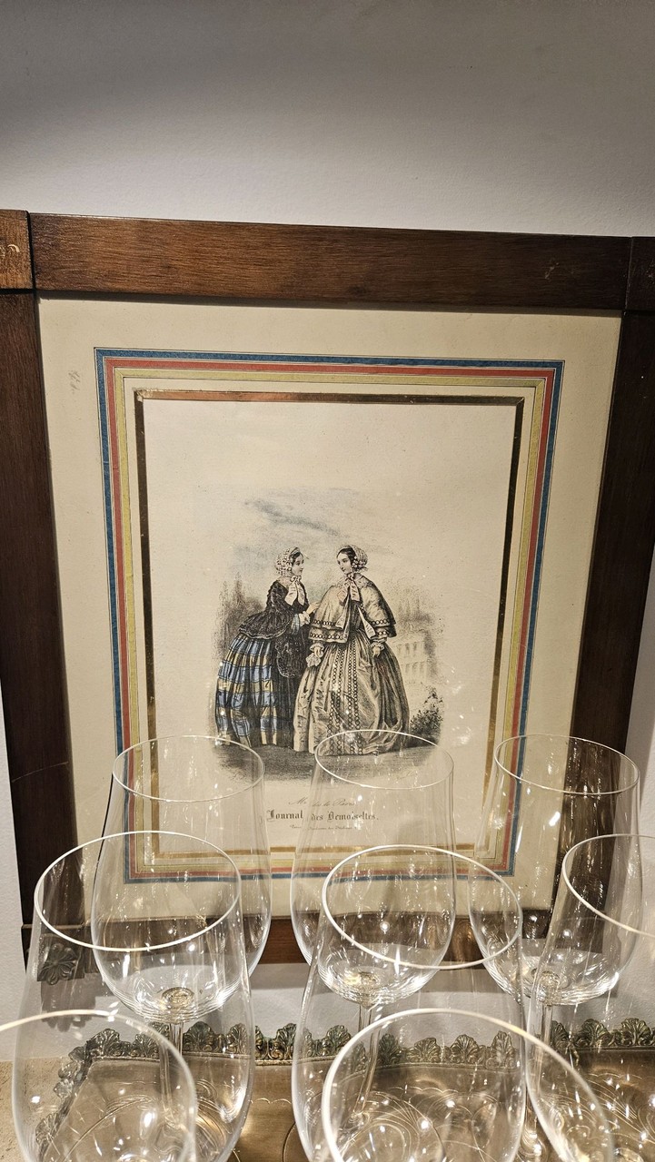 Quadro Gravura de Moda Journal des Demoiselles · Século XIX (circa 1850-1870) · Estado: Bom