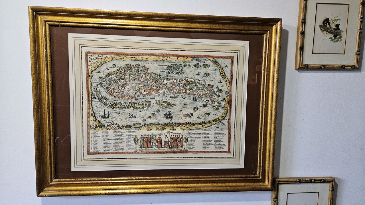 Quadro Mapa Antigo de Veneza (Venetia)