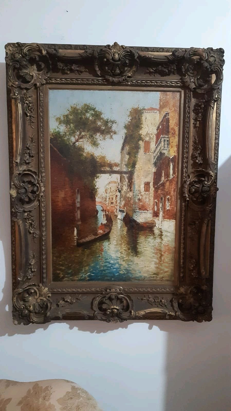 Pintura a Óleo - Vista de Canal Veneziano
