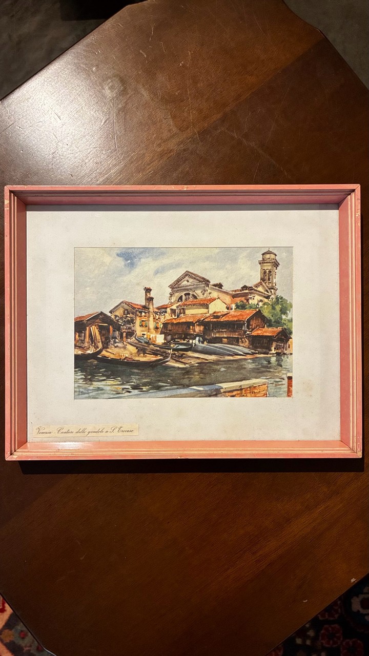 Quadro Aquarela Vista de Veneza