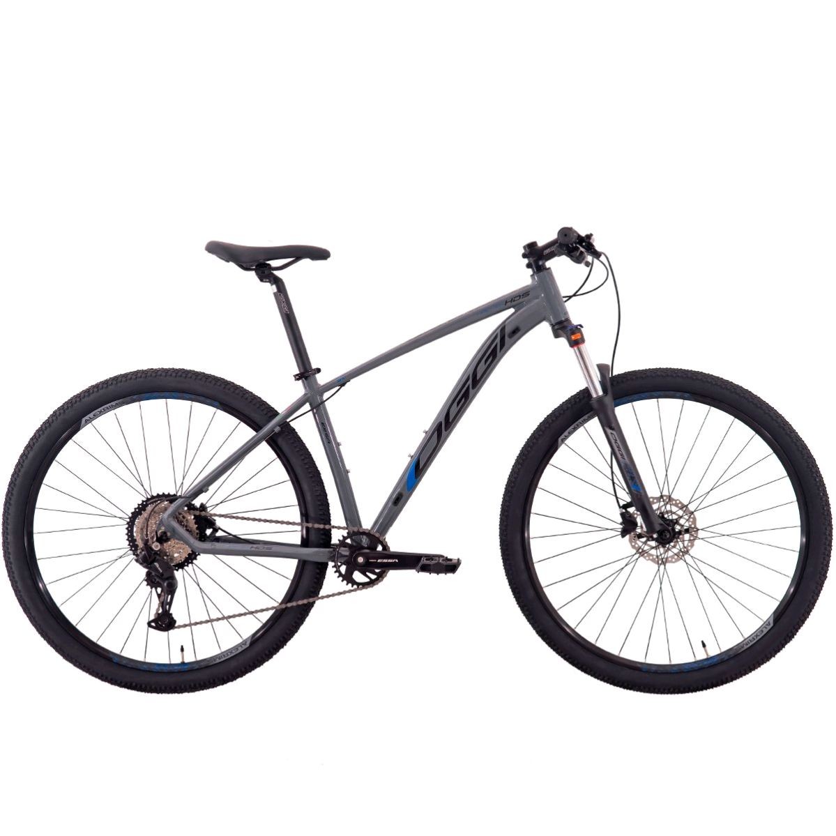 Bicicleta Oggi Hacker HDS Grafite e azul · Estado: Excelente
